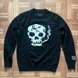Ksubi Black and White Skull Crewneck Sweater